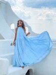 Платье Елена Светло-голубой креп